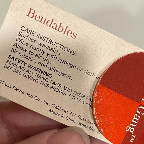 NWT Russ Berrie Glitter Critter Factory Christmas Decor Moose bendable plush - Picture 3 of 3